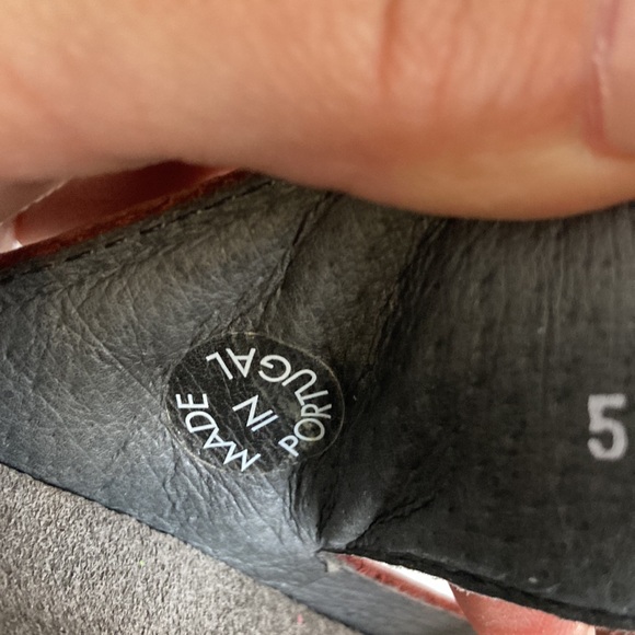 Mephisto Mobils Sandals Womens 42 12 Red Leather Two Strap Wedge Comfy Shoes - Picture 15 of 16